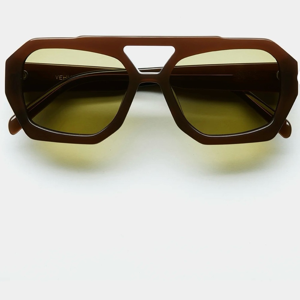 BRAND NEW VEHLA Brown Geometric Sunglasses